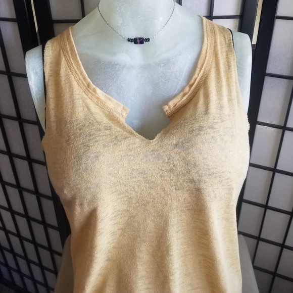 Yellow burn out tank top nwot - Picture 8 of 8